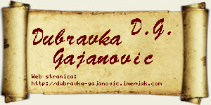 Dubravka Gajanović vizit kartica